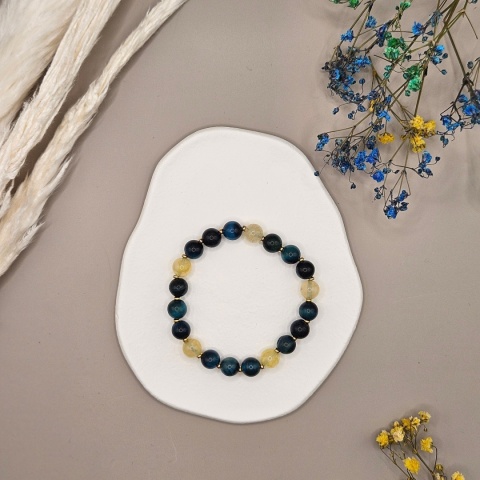 Bransoletka sokole oko z cytrynem