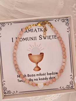Bransoletka z Opalem na I Komunię św.