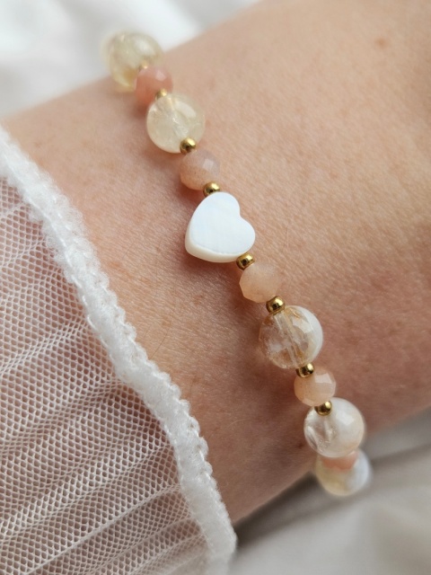 Bransoletka cytryn i kamień słoneczny